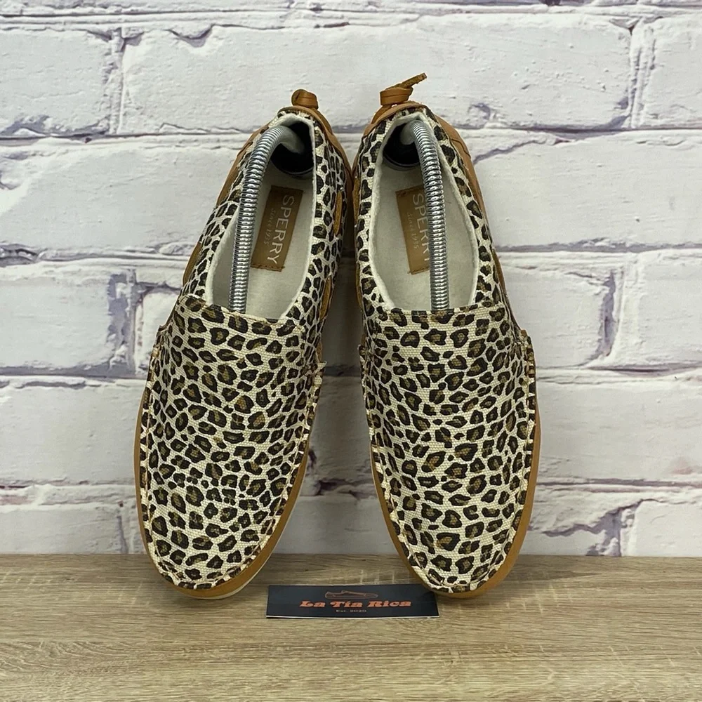 Sperry Moc-Sider Leopard Slip On Moccasin Shoes - Picture 5 of 8